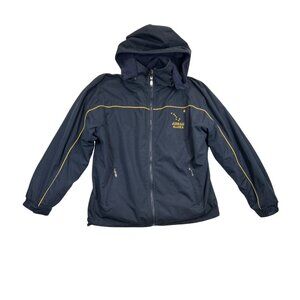 Reversible Coat Unisex Blue Juneau Alaska Detachable Hood‎ Pockets